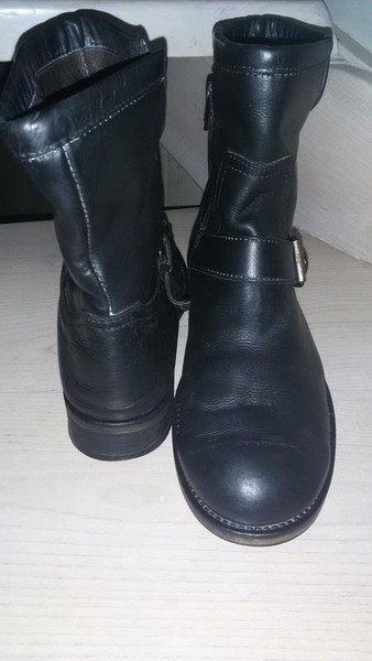 Women Billi Bi Boots Black Leather 39.5 #46TH