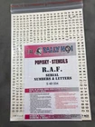 TALLY HO STENCILS  - 1/48 - RAF SERIAL NUMBERS & LETTERS - S48 004