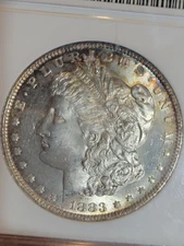 1883 O $1 Morgan Dollar ANACS Soapbox MS64 Toned #2347100