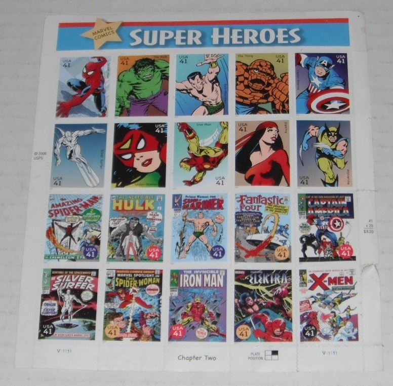 Marvel Super Heroes--Chapter Two----Scott # 4159...2007....20 new stamps--E