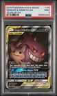 2019 POKEMON SUN & MOON TEAM UP #165 FULL ART/GENGAR & MIMIKYU GX PSA 9