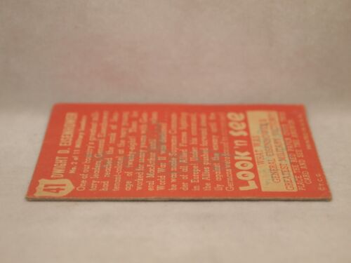 1952 Topps Look n See Trading Card #41 Gen. Dwight D. Eisenhower Soldier - Picture 4 of 6