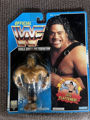 WWF Hasbro The Headshrinkers Fatu Action Figure Wr...