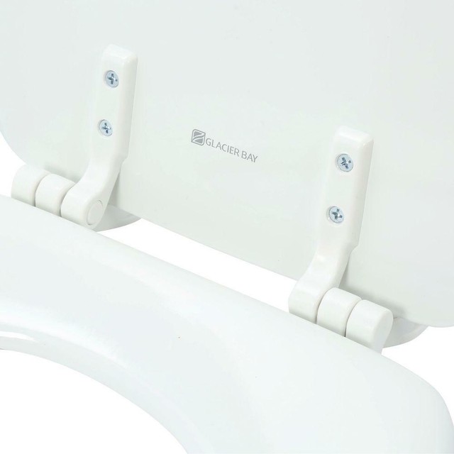 Glacier Bay Toilet Seat Closed Front Lift Off Round Bathroom Molded