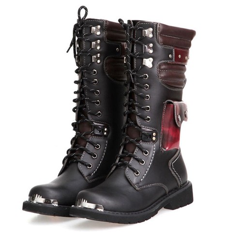 Moto Cuero Botas Largas De Hombre la rodilla Botas altas botas de montar  militar Caballero | eBay