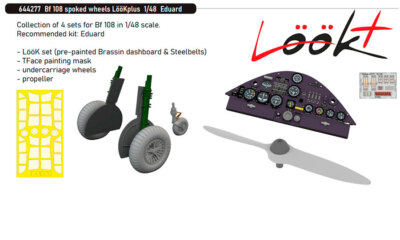 Eduard 1/48 Bf 108 Taifun Spoked Wheels and Detail Parts for Eduard kits