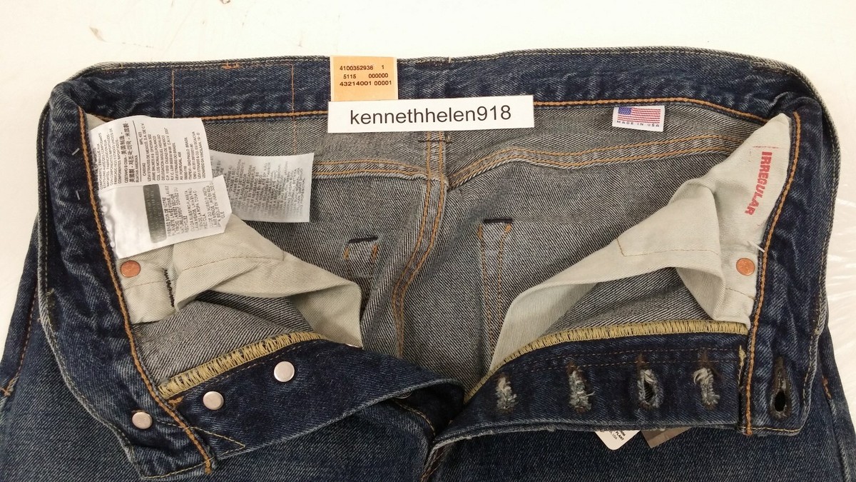 LEVIS 501 MADE IN THE USA STRETCH JEANS 005012623 BLUE MENS SIZE