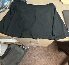 Champion Womens XL Black Tennis Skirt with Inner Lining Polyester Skort Spandex