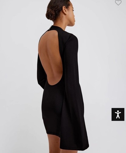 Solid & Striped x Sofia Richie Grainge Narcia Black Knit Mini Dress Sz S $238 - Picture 4 of 7