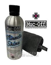 Muc-Off Miracle Shine Polish 500ml With Luxury Microfibre Cloth Motorcycle