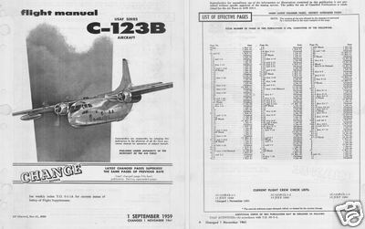 Fairchild C-123 Provider Manual 50er 60er Jahre selten Archivzeit Detail PDF.