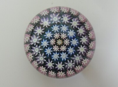 Perthshire PP3 - türkis Mini konzentrischer Ring Millefiori Briefbeschwerer - 1 5/8''