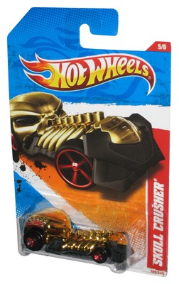 Hot Wheels Thrill Racers Cave '11 5/6 Gold Skull Crusher Car 209/244
