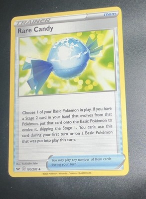 Rare Candy - Near Mint 180/202 Sword & Shield Pokemon Playset