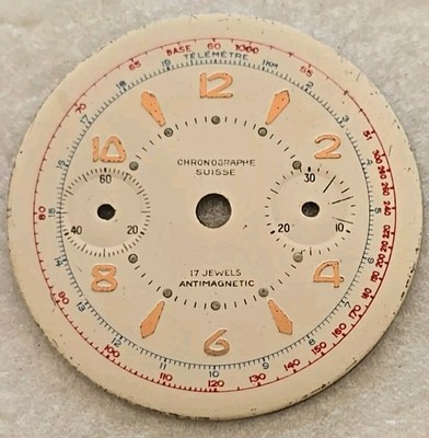 Schweizer Chronograph Zifferblatt Chronograph Landeron 32mm Original Dial Vintage