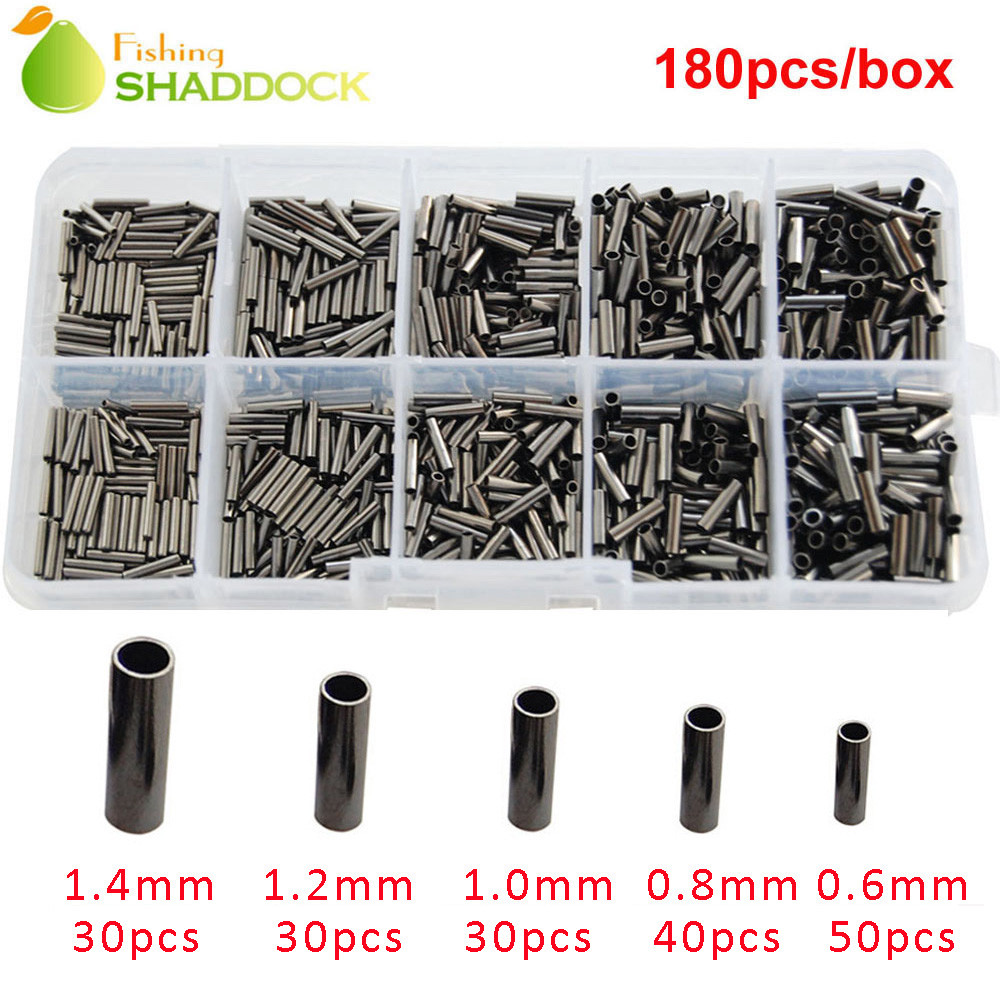 100 Kupfer Crimphülsen Set - Für Angelschnur & Drahtseil, 0.8-2.4mm