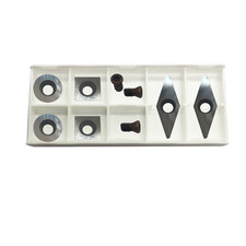 6pcs Tungsten Carbide Cutters Inserts Set for Wood Lathe Turning Tools 3 screws
