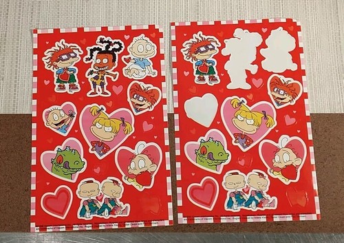 1998 Viacom Nickelodeon Rugrats Valentines Stickers One Complete/One Partial