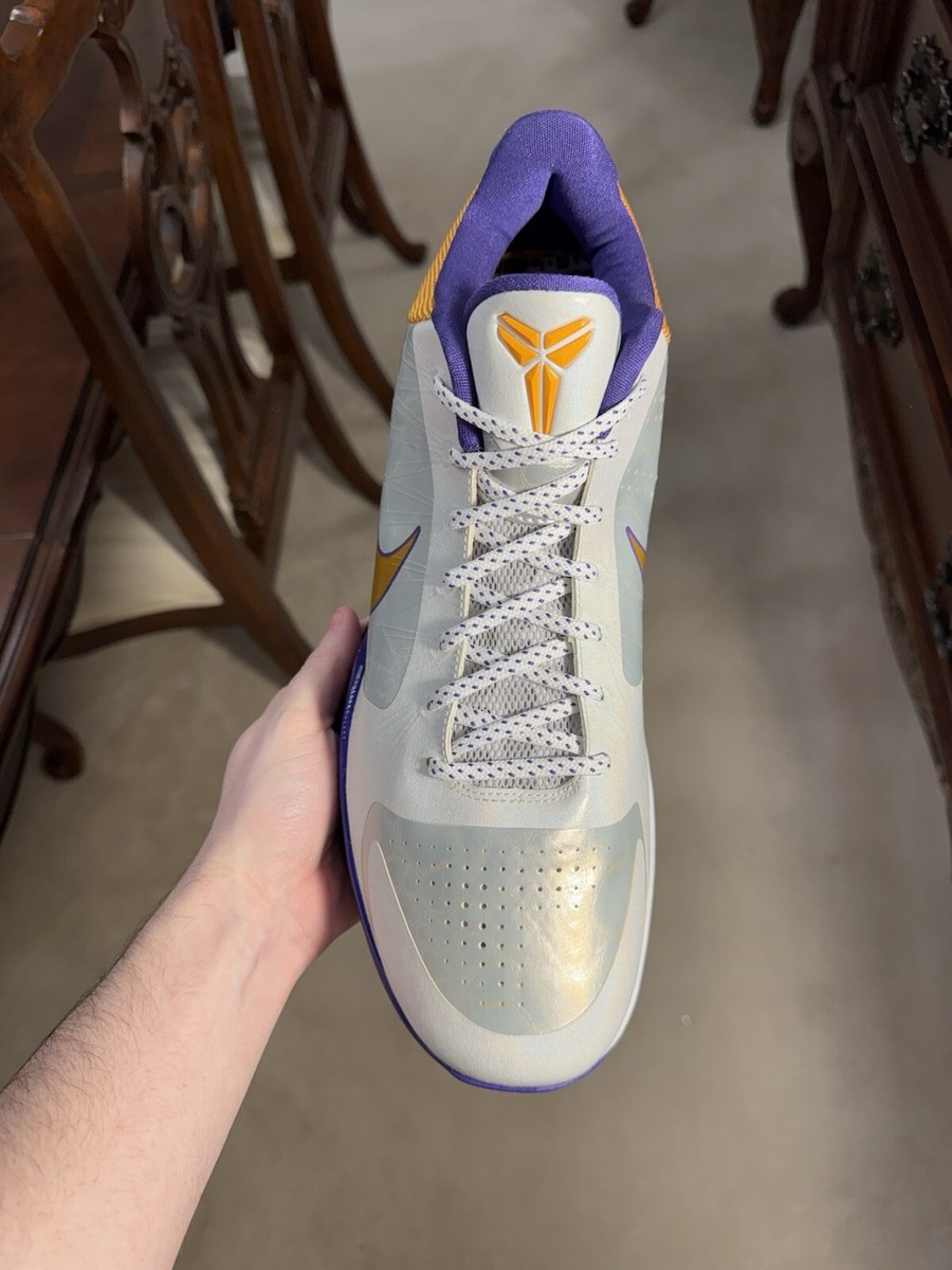 Nike Kobe 5 Lakers Home 2010 White Purple Yellow Nike Kobe 5 Lakers Home 2010 Men main image 2