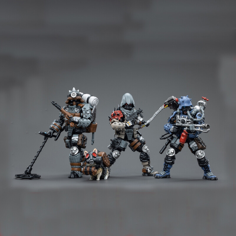 Joytoy 星の荒れ地スカベンジャーズのための戦い チーム　3人セット Joytoy BATTLE FOR THE STARS Wasteland Scavengers Set OF 3 Toys 1