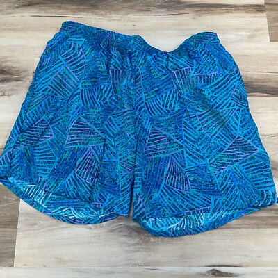 Jantzen Swim trunks Mens XL Blue Hawaiian Vintage Swimsuit Lined