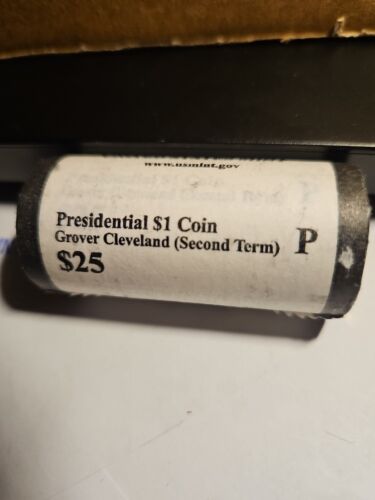 2012 P Grover Cleveland Presidential Dollars (2nd Term) $25 Mint Roll - Foto 1 di 1