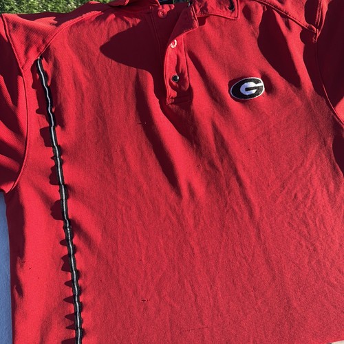 Georgia Bulldogs Polo Shirt Mens XL Red Dri Fit NCAA UGA Short Sleeve Golf - Picture 4 of 15