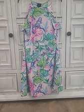 Lilly Pulitzer Billie Ruffle Dress Mermaid in the Shade Multicolor Size S NWOT