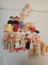 16 Celluloid Hard Plastic Dolls Babies 1" up to 4" Japan Hong Kong