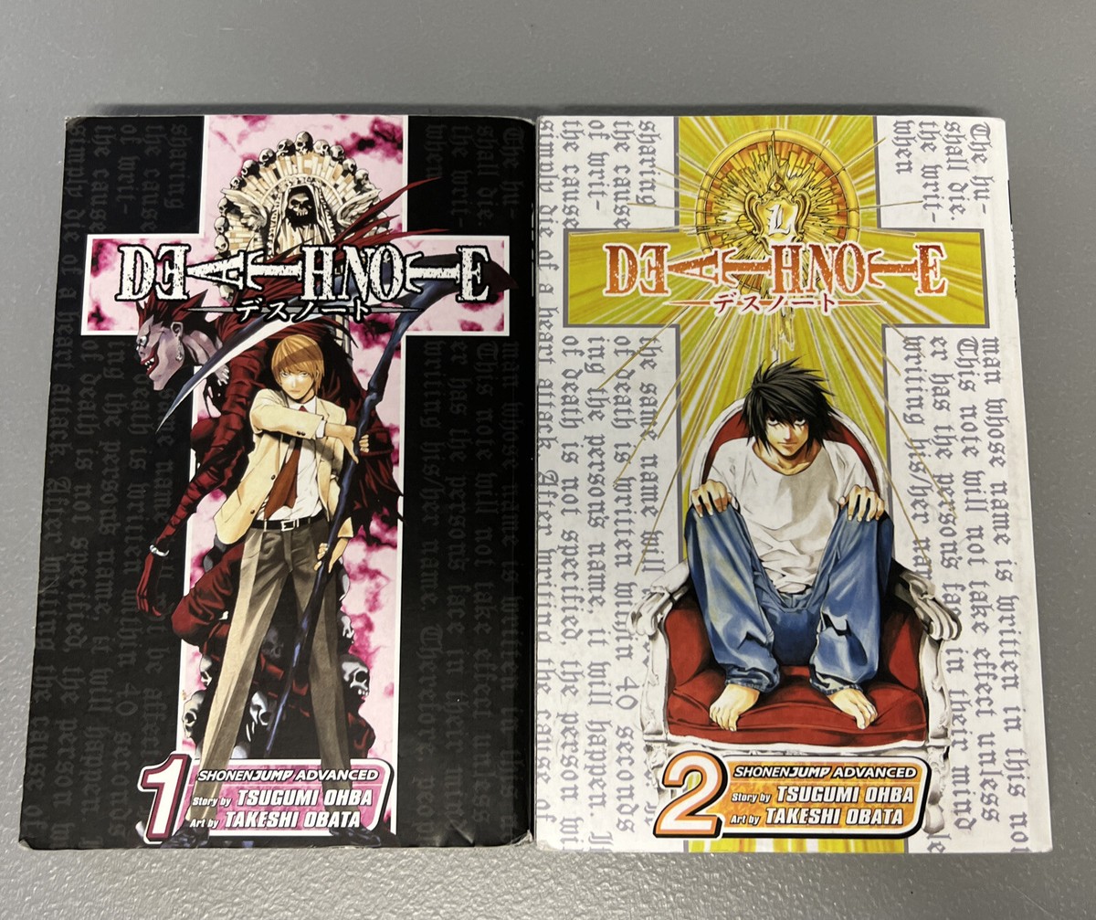 【初版本】Death note デスノート　1巻 & 2巻 Death Note Vol. 1 & 2 English Manga by Takeshi Obata and