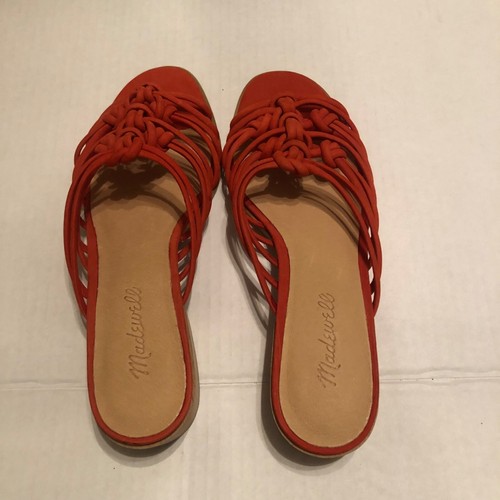 Madewell ’The Dakota Sandal’ in Red Sz 7.5 - Picture 4 of 5