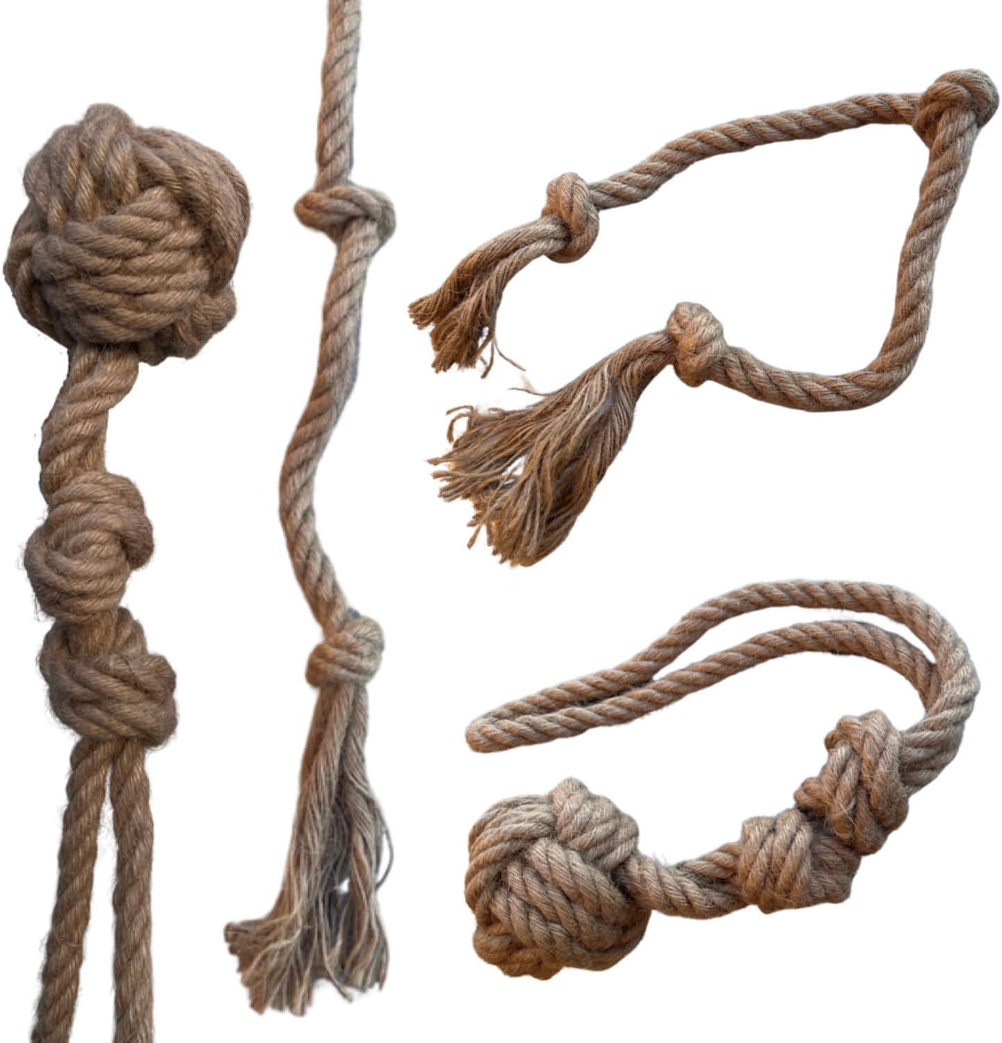 Pure Natural Hemp Rope Dog Toys Dog Toys for Aggressive Chewers Chemical