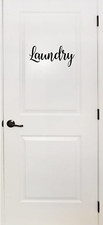 Laundry Sign Vinyl Decal Sticker Door Wall Home Inside or Outside