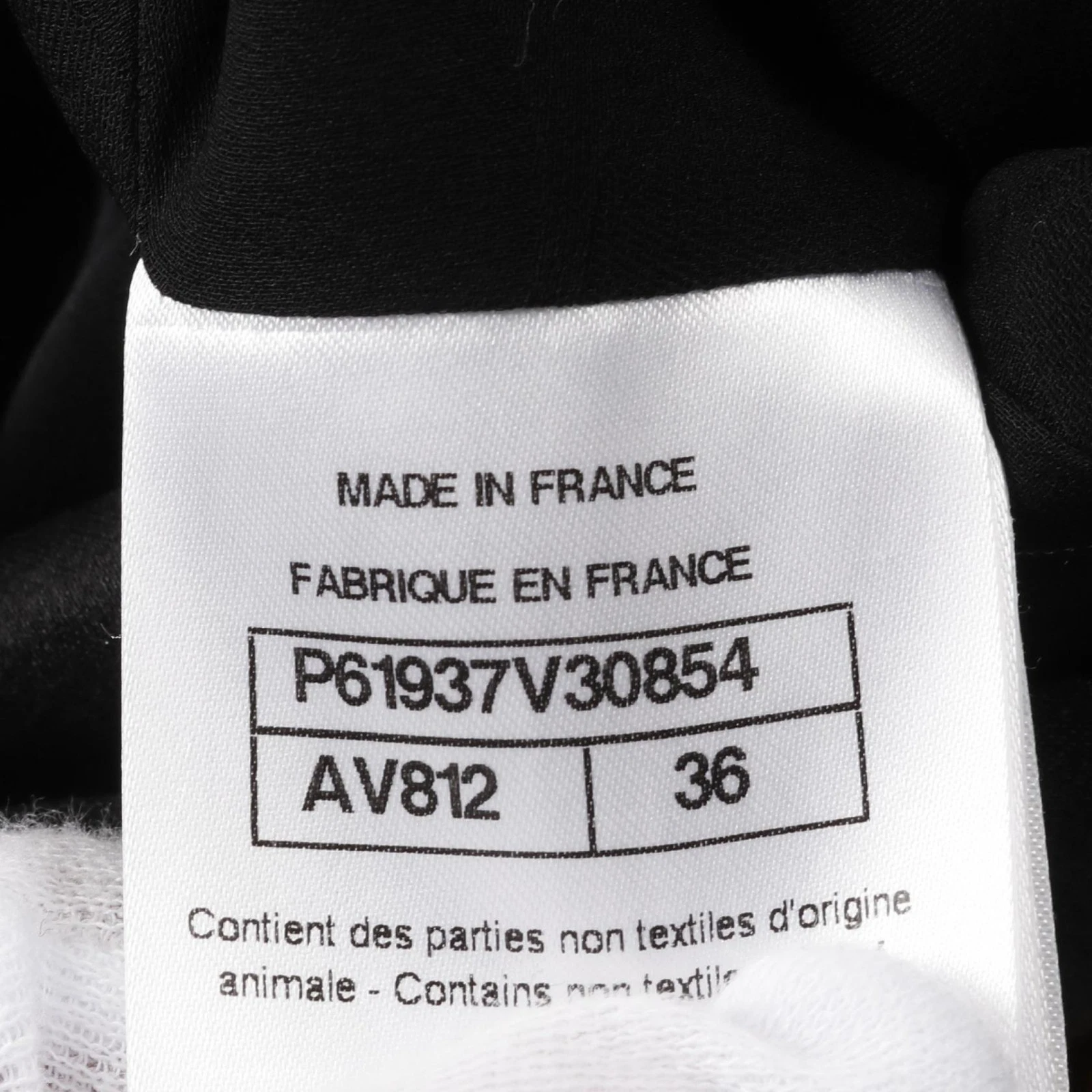 CHANEL #36 giacche cintura P61937V30854 seta cotone nero