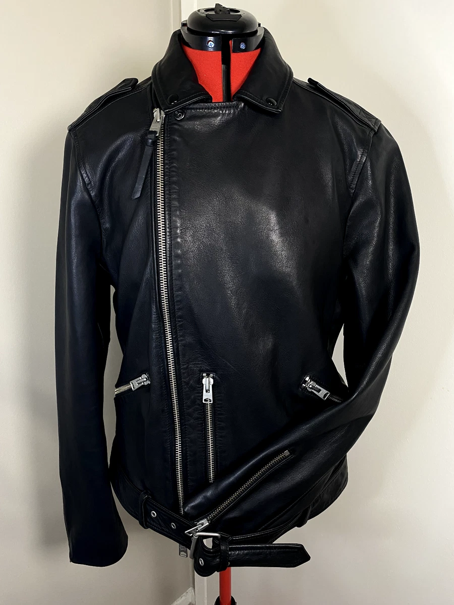 Kahawa leather cheap biker jacket