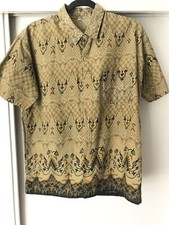 Vintage-90  s Abstract Short Sleeve Button Down Shirt Mens Sz L