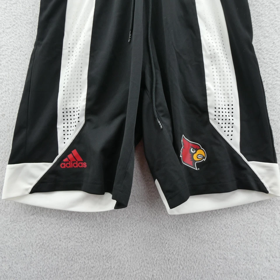 Louisville Cardinals Shorts Mens Medium Black Adidas Basketball College NCAA New - Image 2 of 4