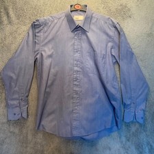 Zantos Shirt Mens XL Blue Easy Care Neck 15 1/2