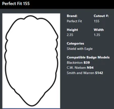 PERFECT FIT 105 Florida DOC Badge Wallet SHIELD W/ EAGLE CUTOUT 155 B39 N94 S142