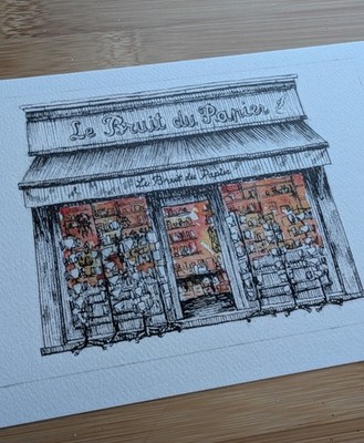 Le Bruit du Papier France 4x6 Limited Watercolor Urban Sketch Art Print | YOONA