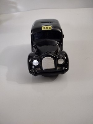 Made in Taiwan Black Taxi 8 Car Coin Bank Piggy Bank Ceramic Style