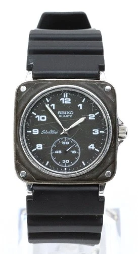 Vintage Seiko Silver Wave Stainless Steel Mens Quartz Watch