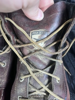 Irish Setter Men's Brown Leather Lace Up Work Boots Moc Toe Rubber Sole Ankle