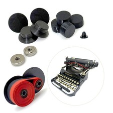 Red Ribbon, Nuts, Rubber Kit for Corona 3 Typewriter Feet Case Bumper Spacebar thumbnail