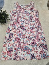 Talbots Paisley Sleeveless Summer Resortwear / Office Dress, 16