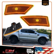 For 2019-2021 Ford Ranger  Amber Lens Front Fender Side Marker Signal Lights 2X