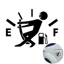 Funny Car Stickers High Gas Consumption Decal Fuel Gage Empty Stickers Black