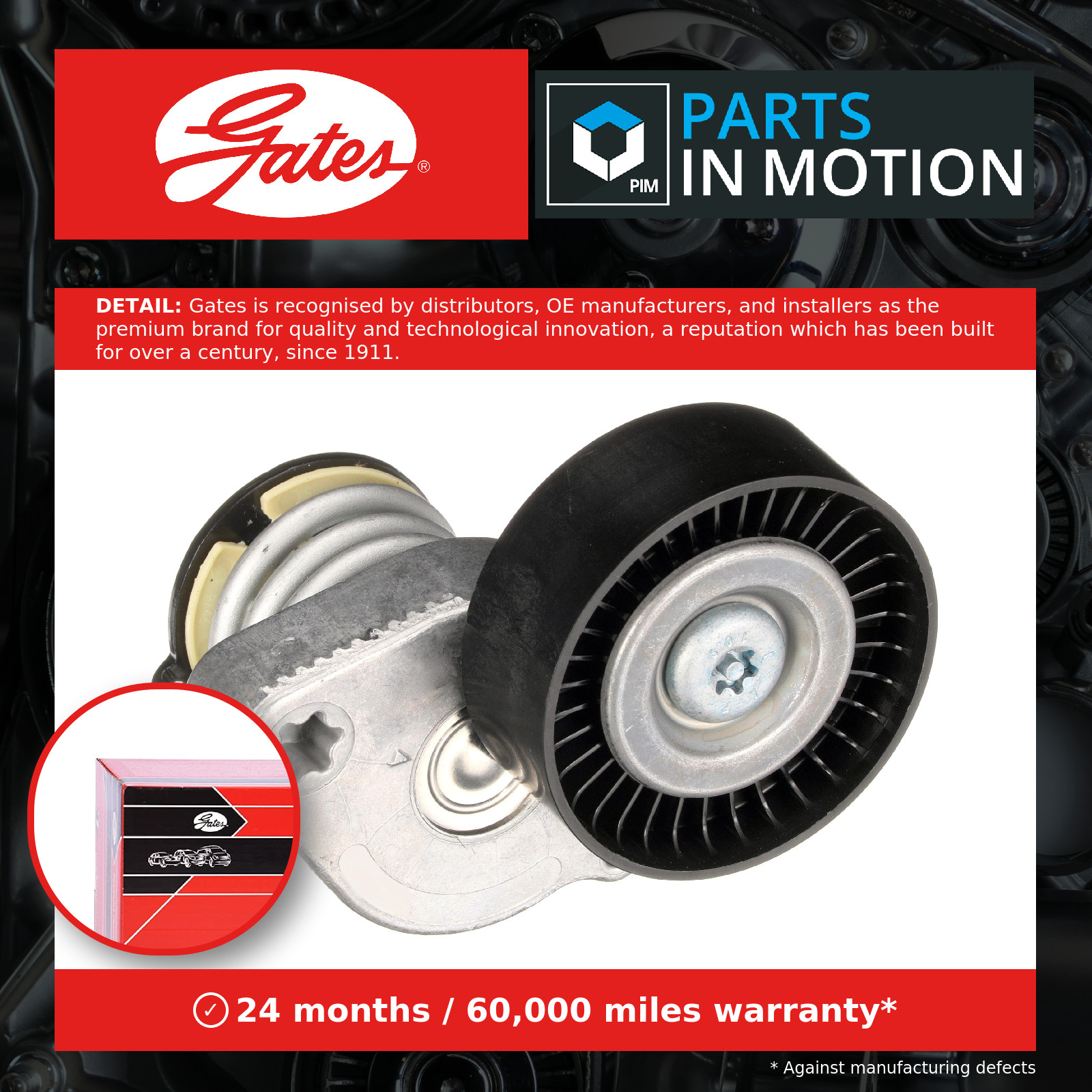 GATES T38346 Belt Tensioner, V-ribbed belt for MERCEDES-BENZ - Image 12