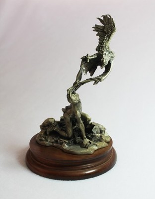  Shoshone Eagle Catcher  Chilmark Pewter Sculpture by Michael Boyett Native Amer