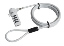 White Notebook Laptop Combination Lock Security Cable Anti Theft Protection